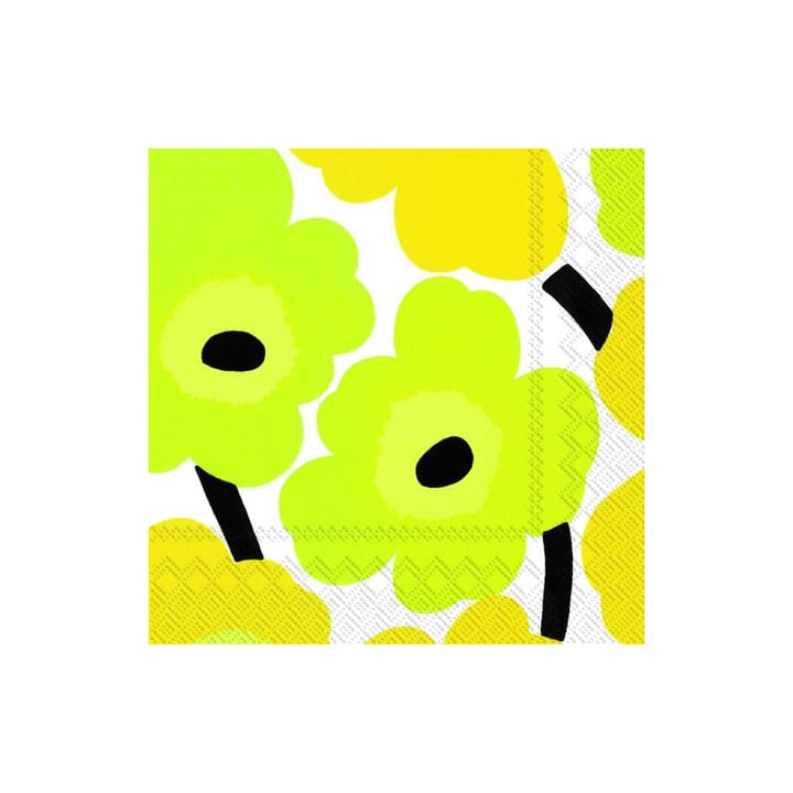 Unikko servett 33x33 cm 20-pack - Gul - Marimekko