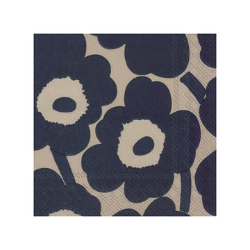 Marimekko Unikko servett 33×33 cm 20-pack Linen-blue