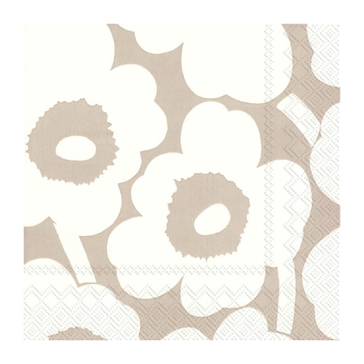 Unikko servett 33x33 cm 20-pack, Linen-cream Marimekko
