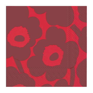 Marimekko Unikko servett 33×33 cm 20-pack Röd-röd