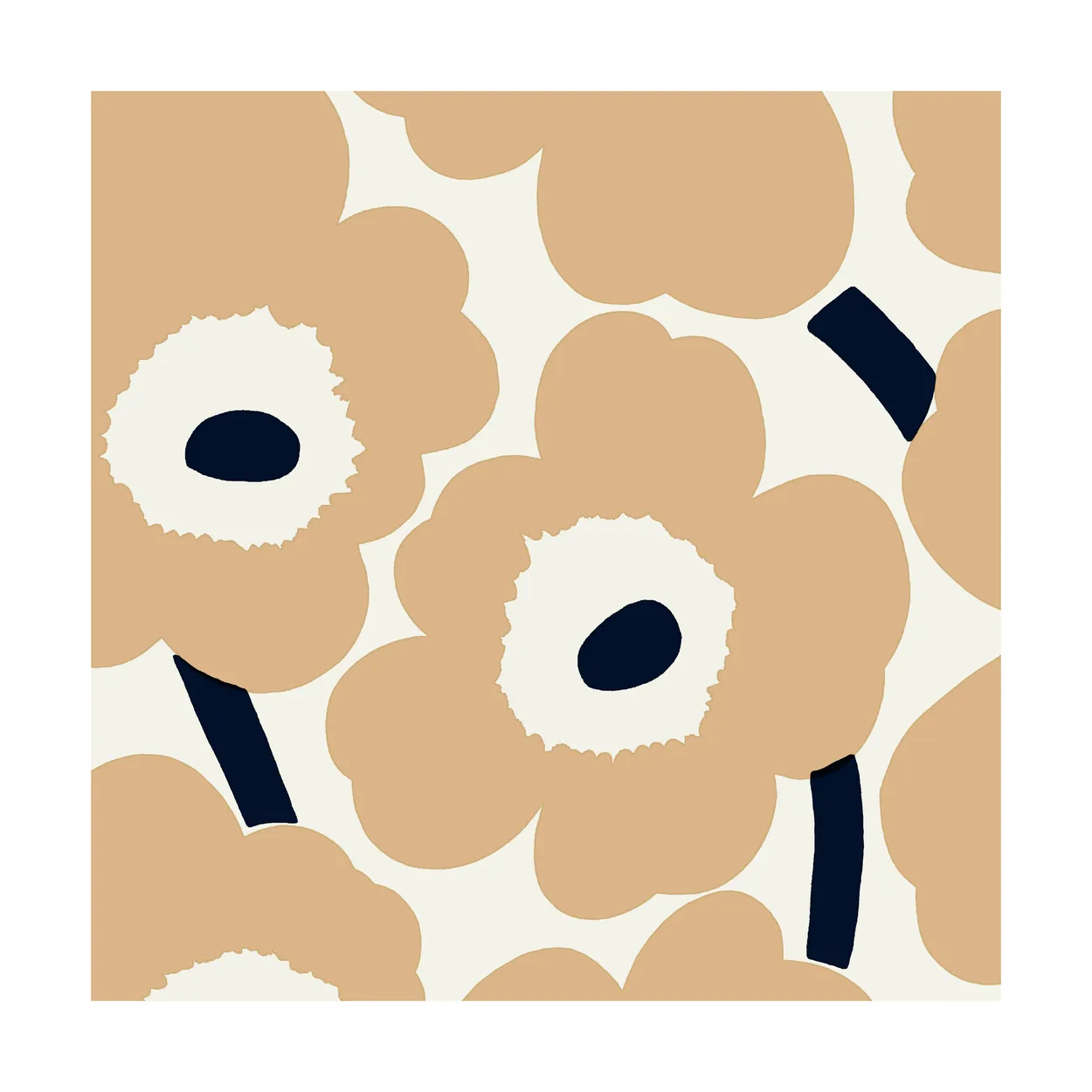 Marimekko Unikko servett 33×33 cm 20-pack Sand-brown