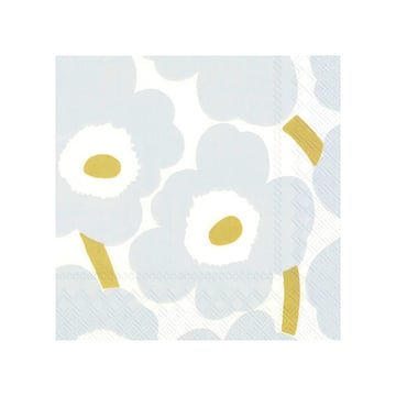 Marimekko Unikko servett 33×33 cm 20-pack White-silver