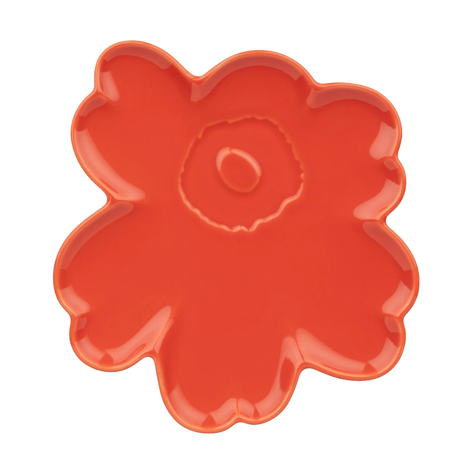 Unikko shape fat 20 cm, Orange red Marimekko