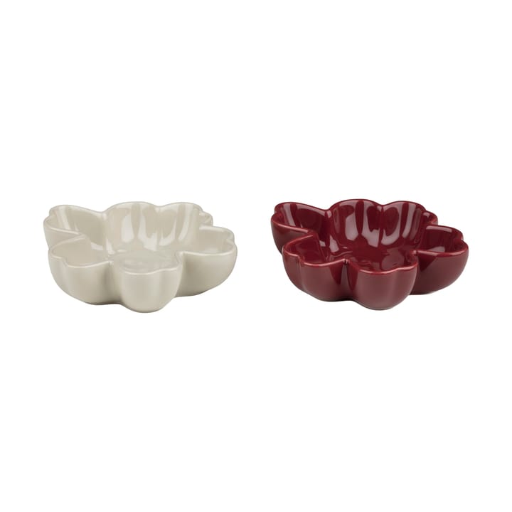 Unikko shape skål Ø11 cm 2 delar - Burgundy-stoneware - Marimekko