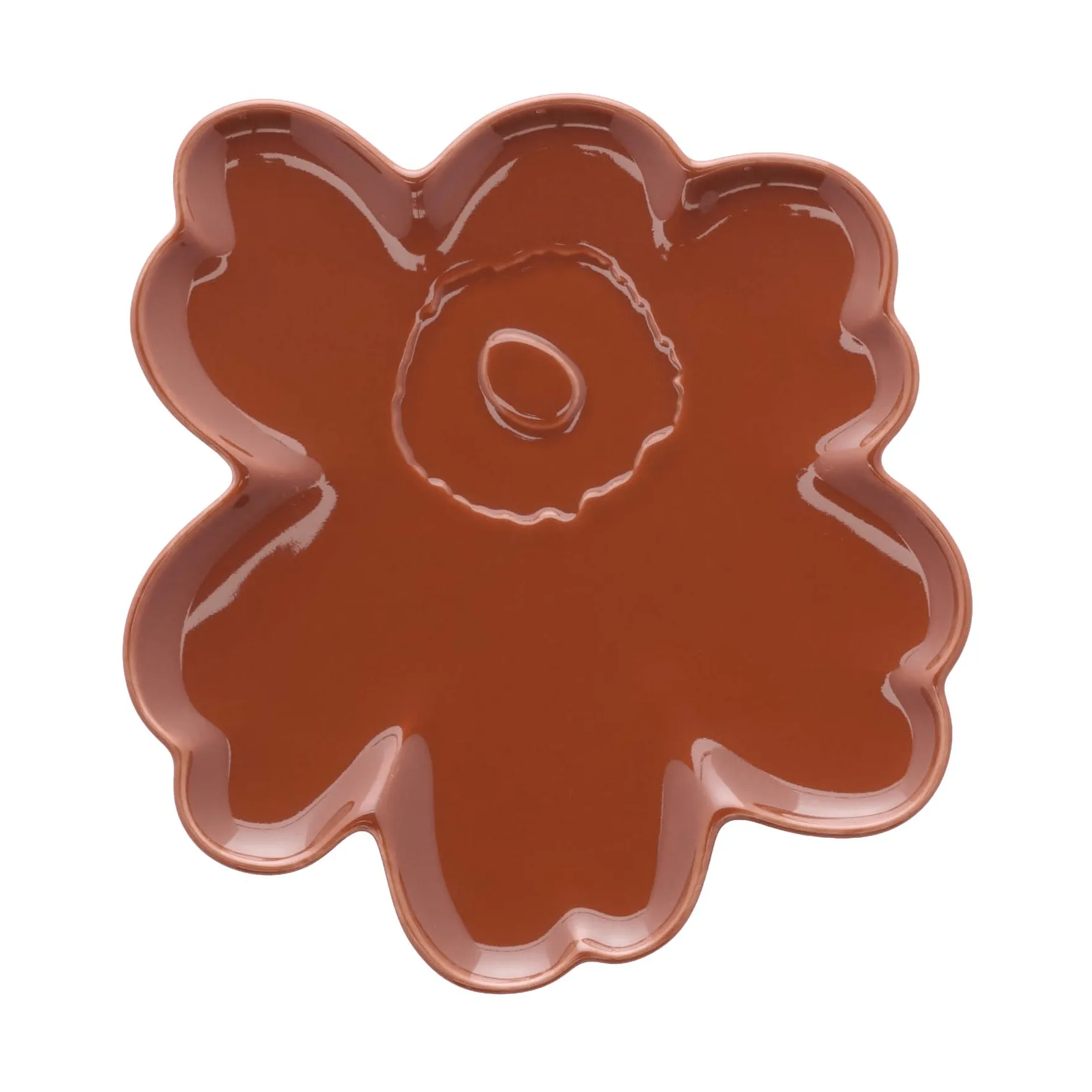 Unikko shape tallrik, Chestnut Marimekko