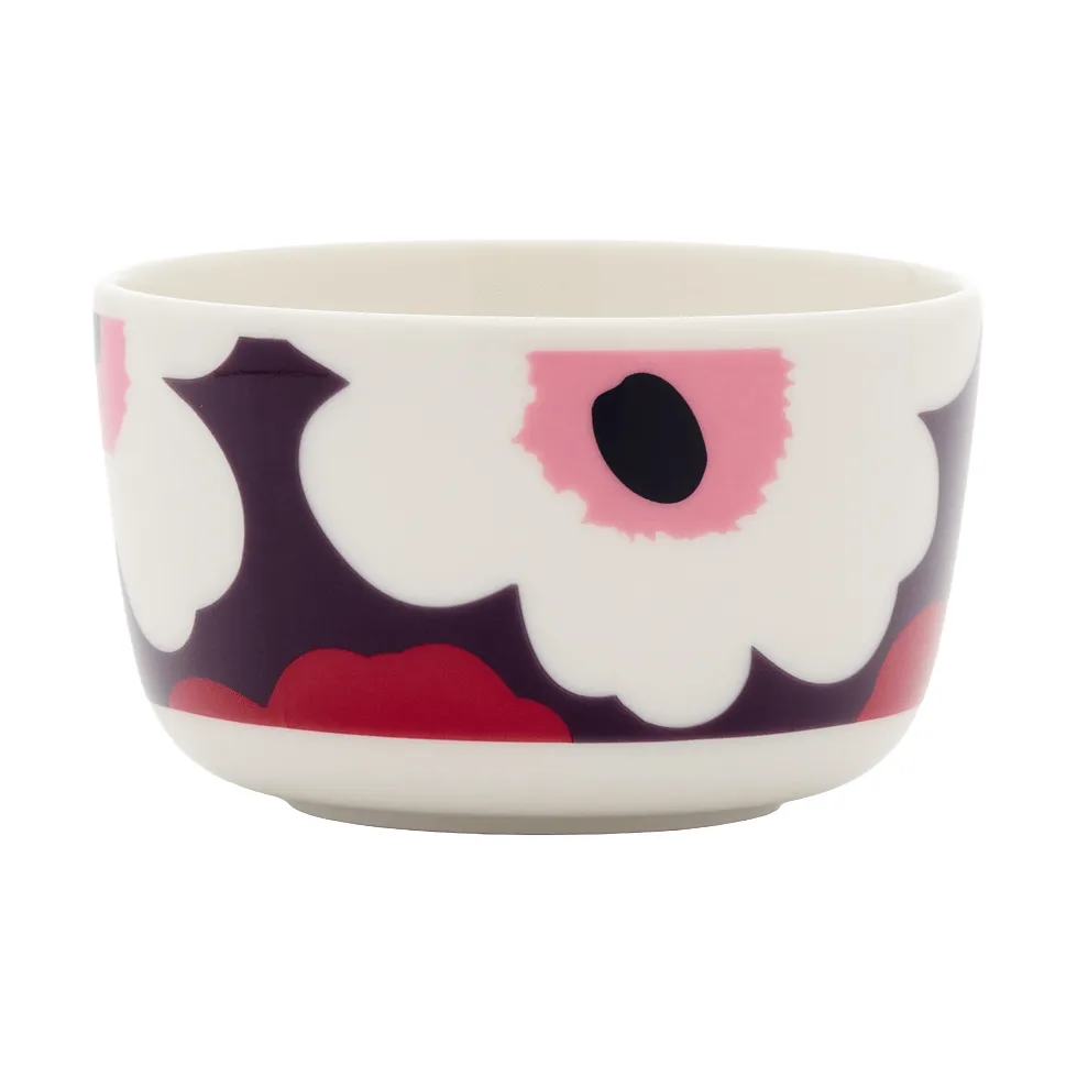Marimekko Unikko skål 2,5 dl White-plum-cranberry-pink