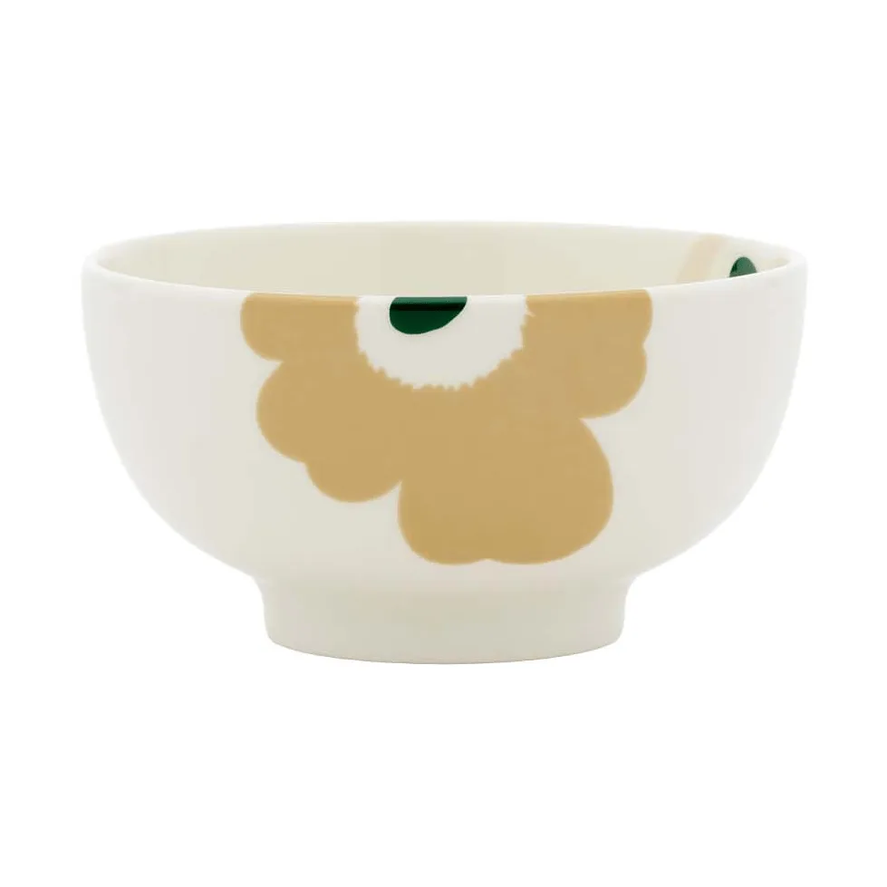 Unikko skål 3 dl, Beige-white-light sand-dark green Marimekko