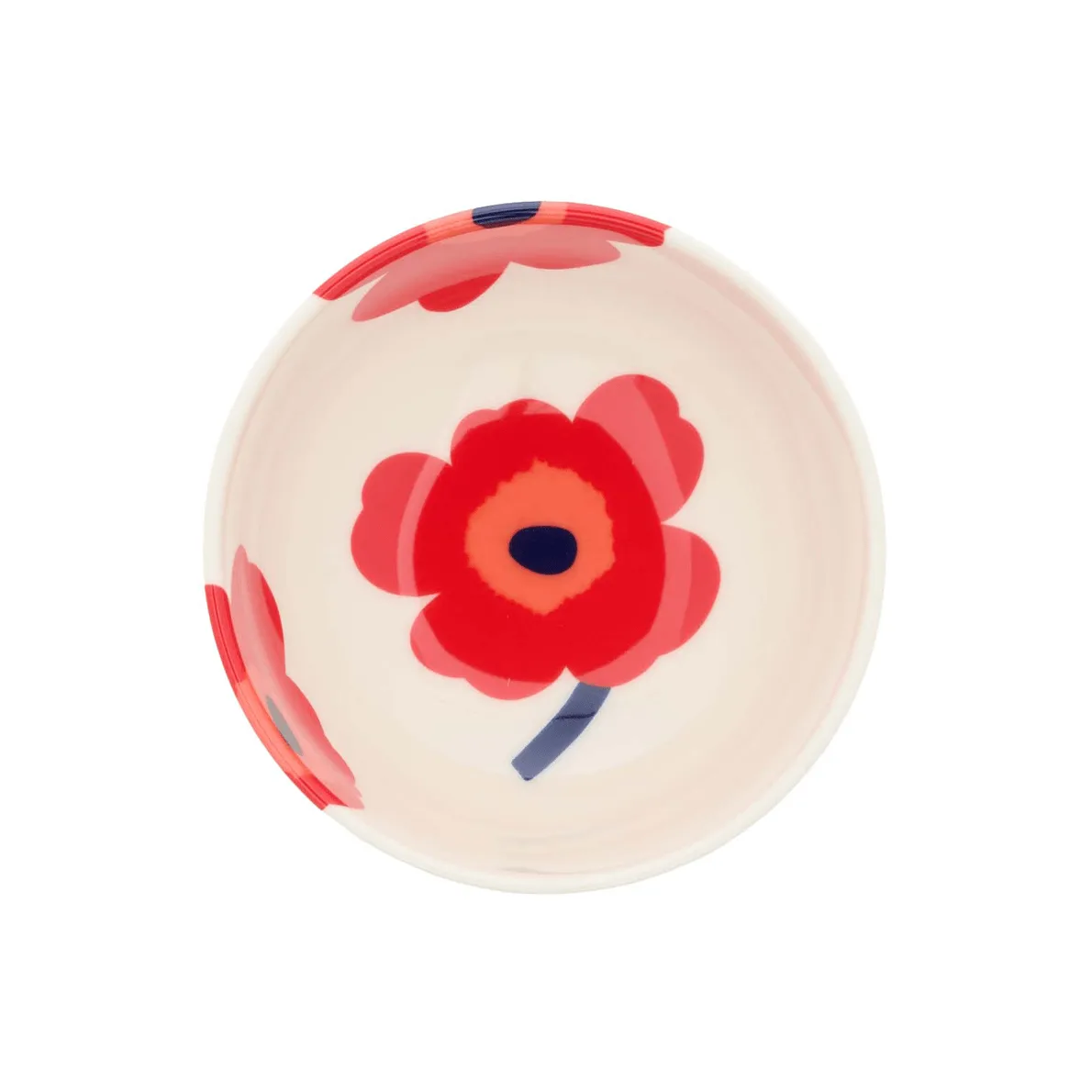 Unikko skål 3 dl, White-red-blue Marimekko