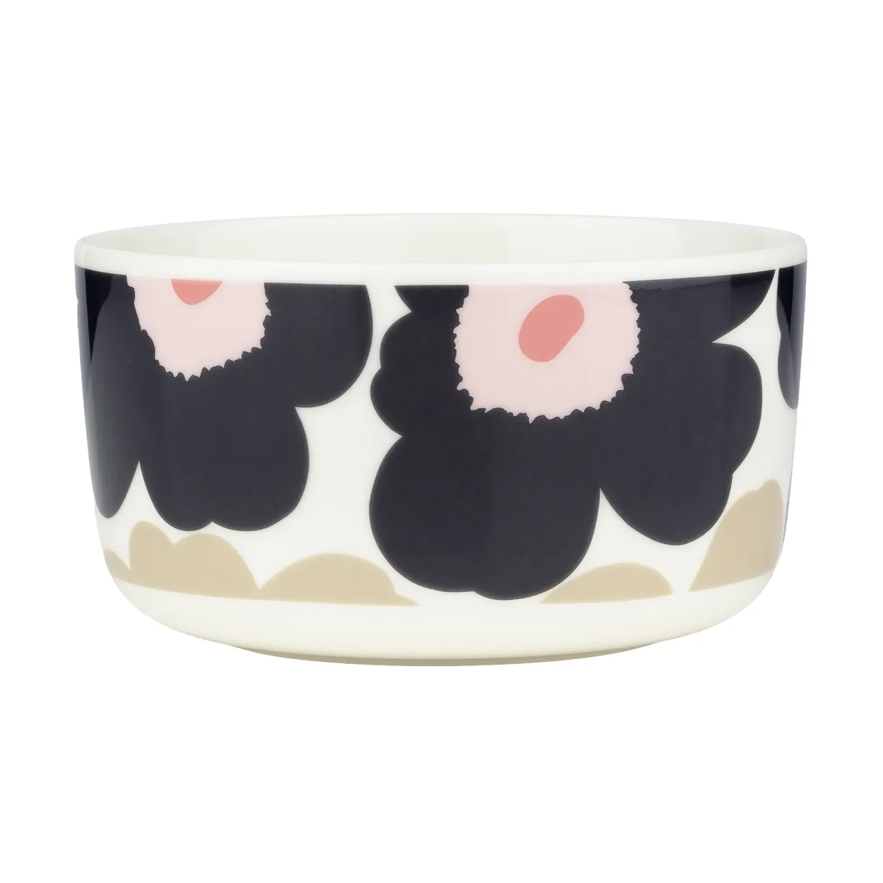 Marimekko Unikko skål 5 dl Off white-charcoal-sand-pink