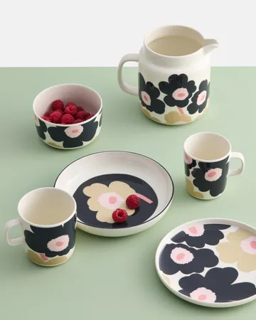 Unikko skål 5 dl - Off white-charcoal-sand-pink - Marimekko