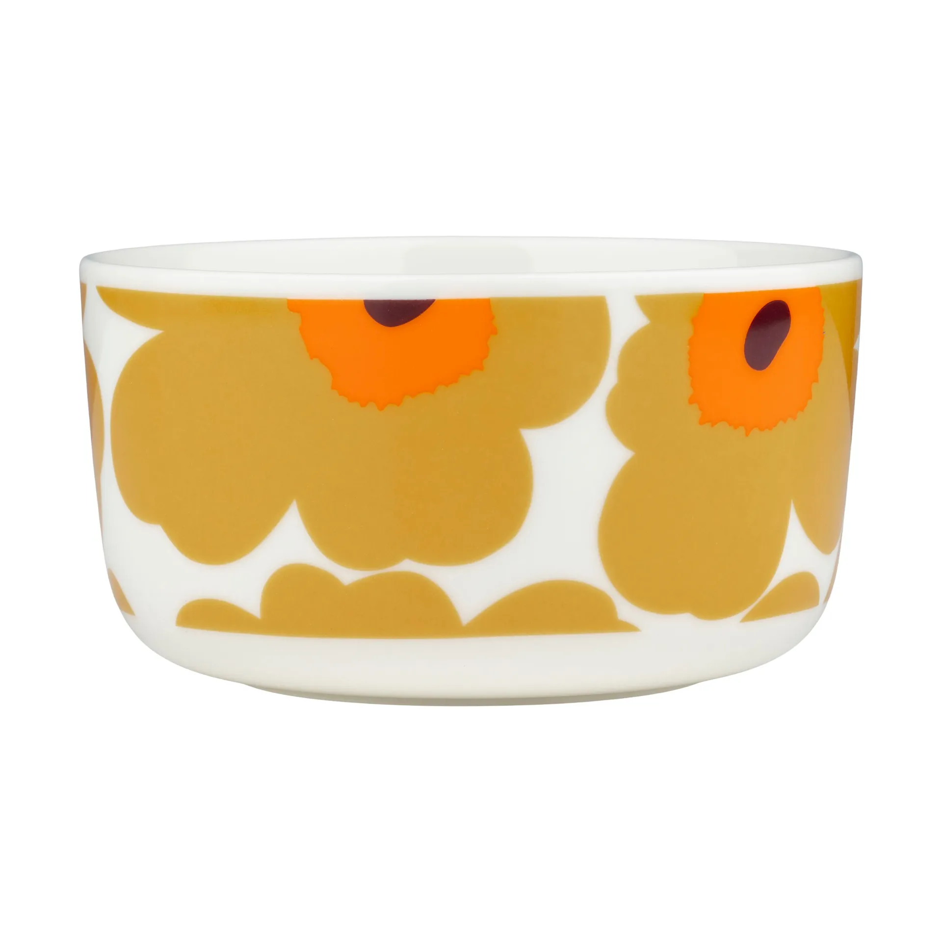 Unikko skål 5 dl, White-caramel-warm orange Marimekko