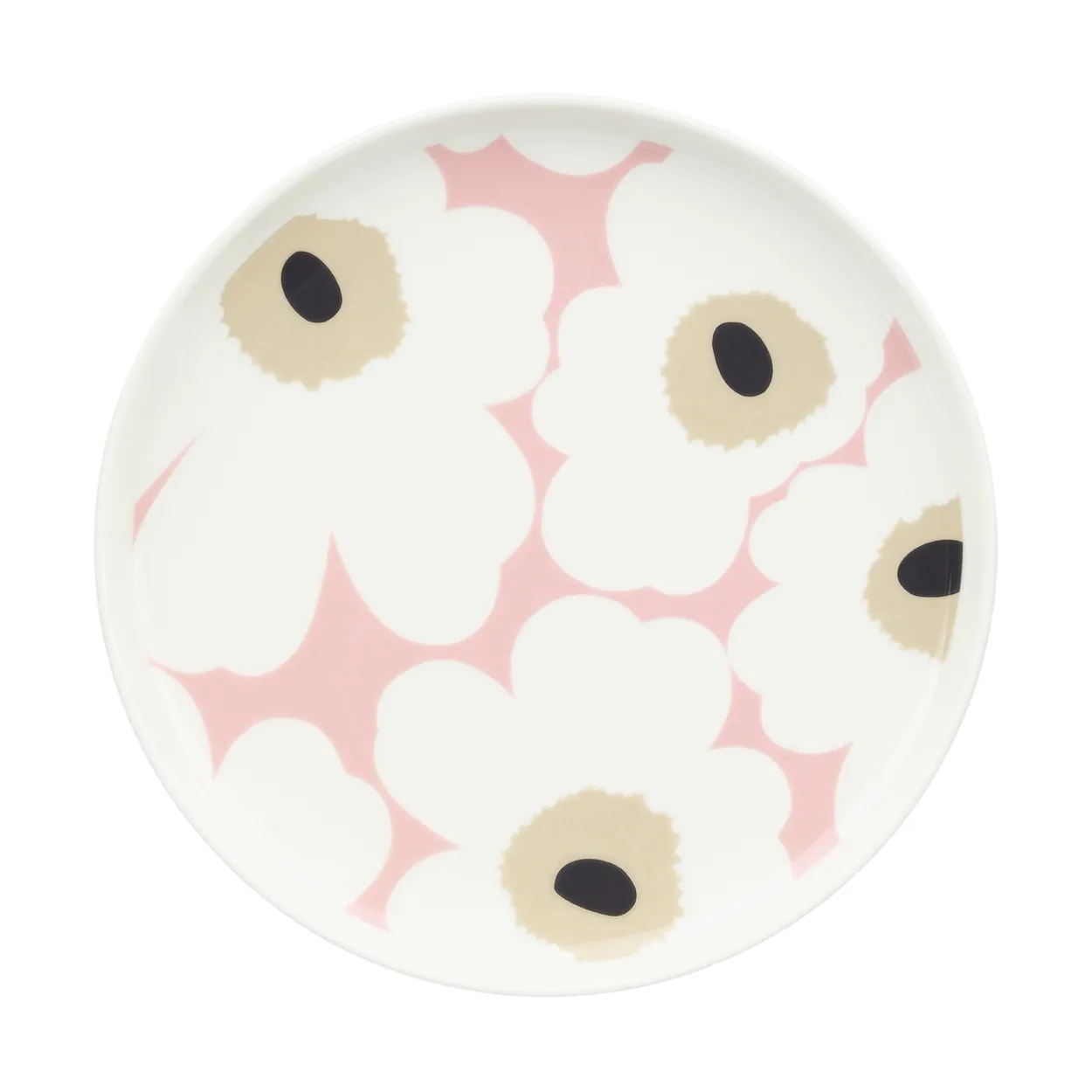 marimekko unikko tallrik ø20 cm off white-pink-sand-charcoal