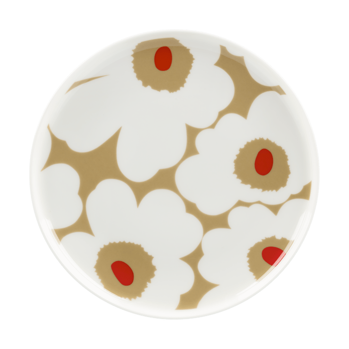 Unikko tallrik Ø20 cm, White-beige-red Marimekko