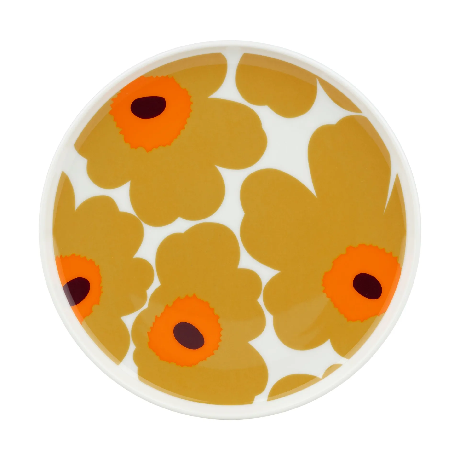 Unikko tallrik Ø20 cm, White-caramel-warm orange Marimekko