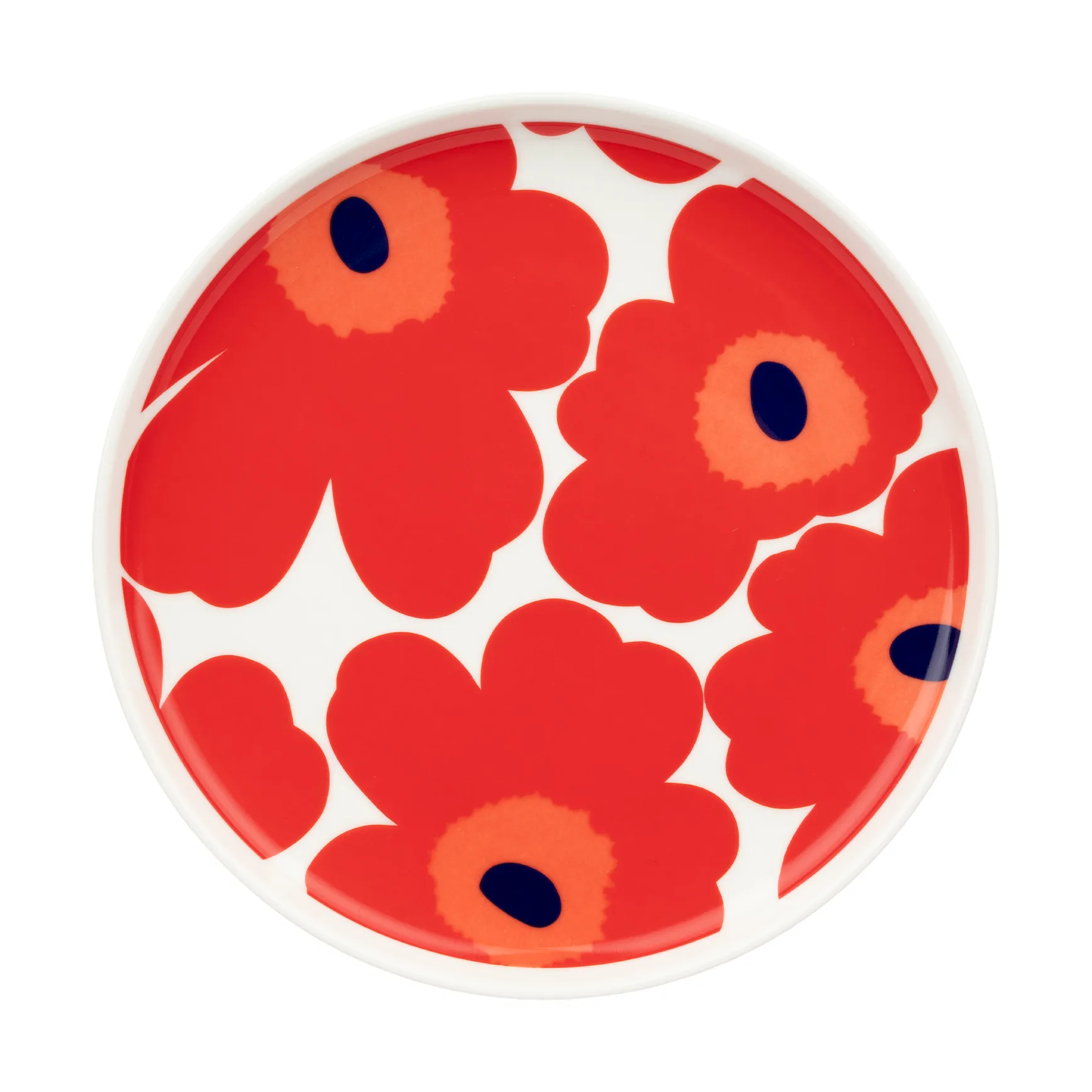 Unikko tallrik Ø20 cm, White-red-blue Marimekko