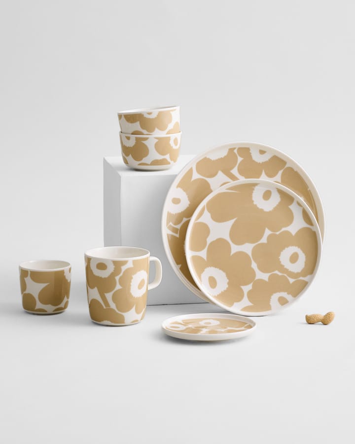 Unikko tallrik beige-vit, Ø20 cm Marimekko