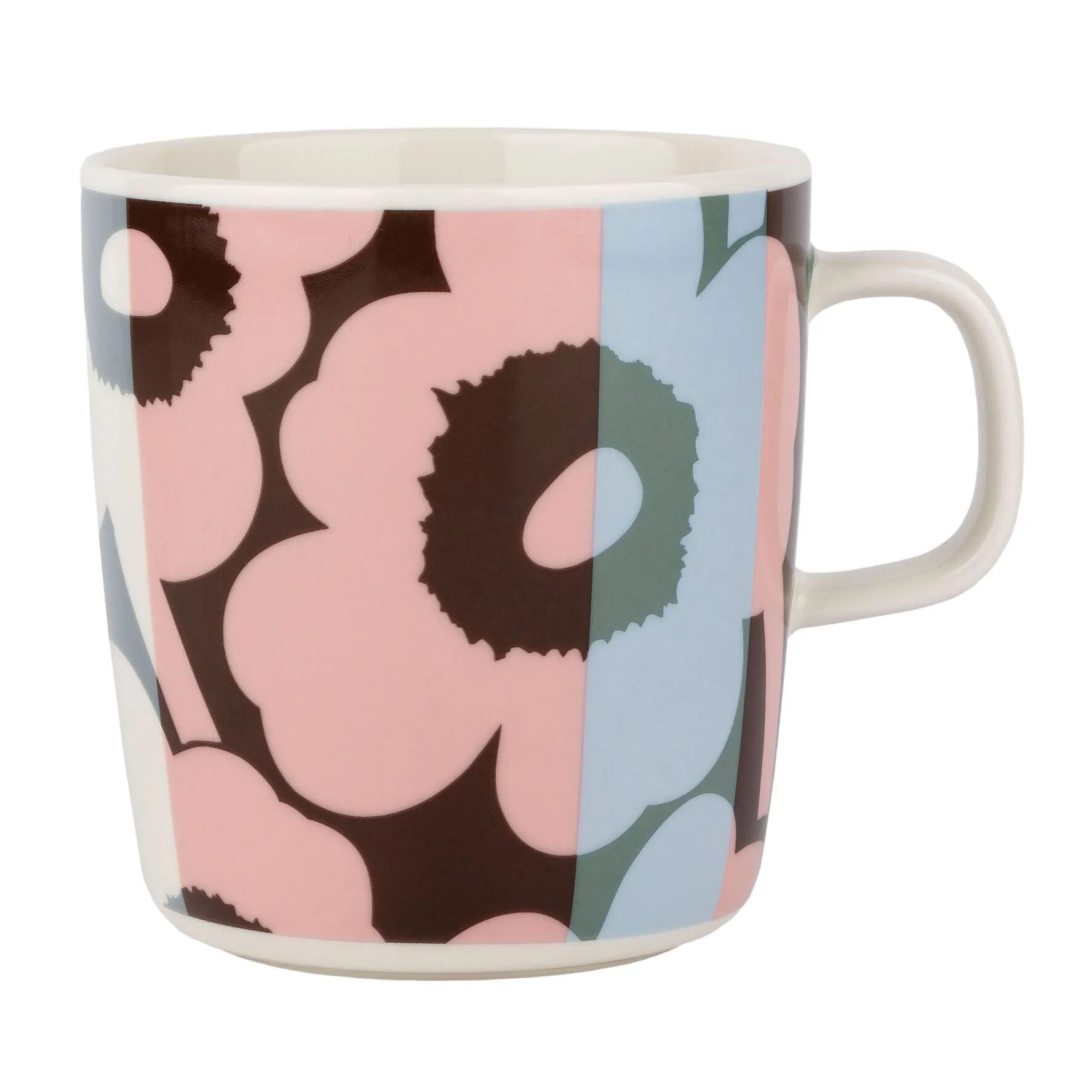 Unikko temugg 4 dl, White-light sky-dusty pink Marimekko