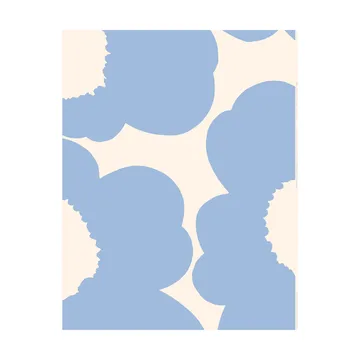 Unikko tyg - Light blue-bomullssatin - Marimekko