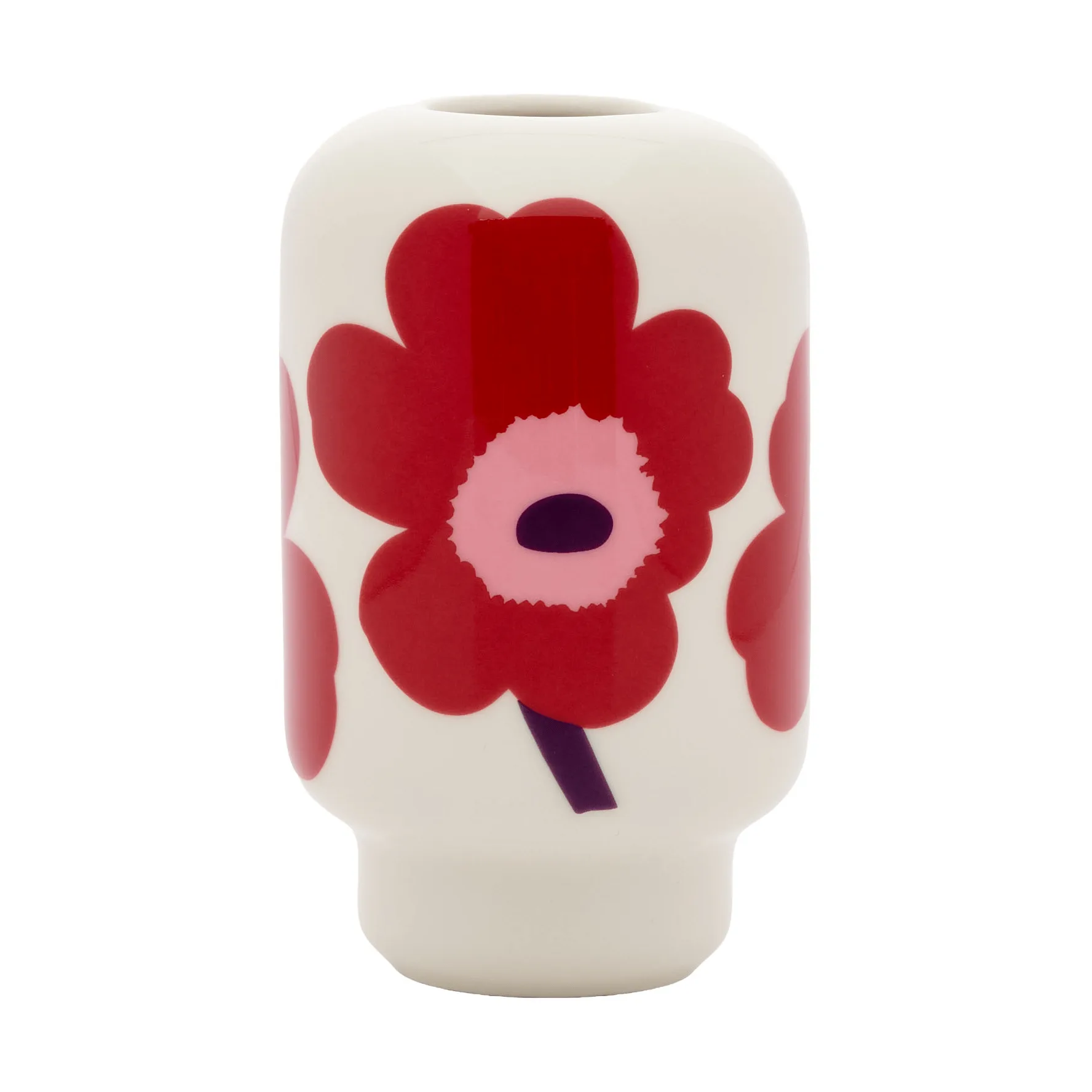 Marimekko Unikko vas 14 cm White-cranberry-pink-plum