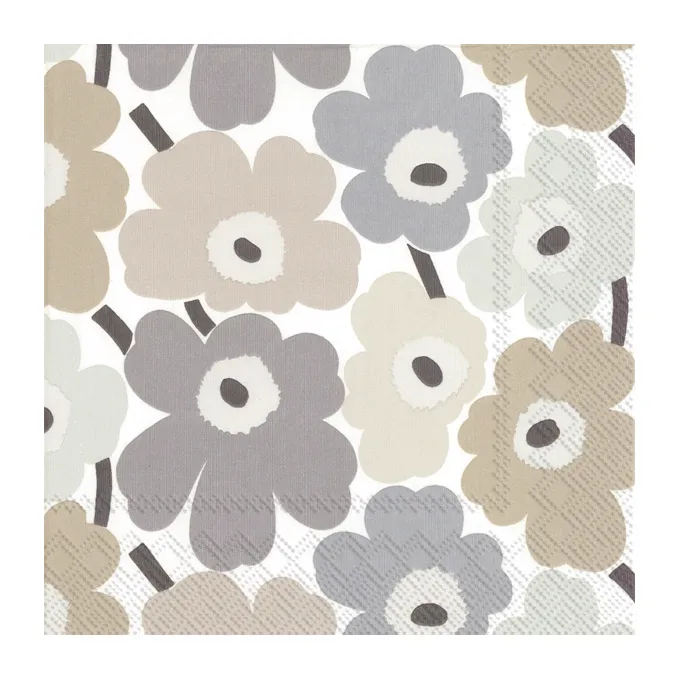 Unikot servett 33x33 cm 20-pack, Linen Marimekko