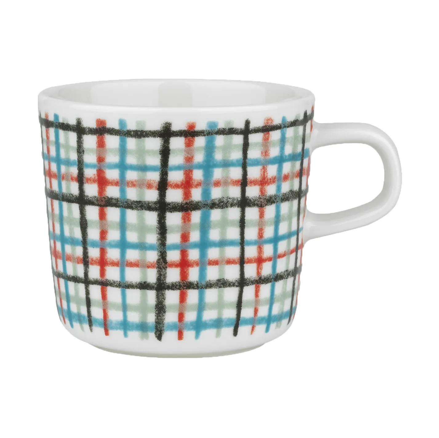 Urdimbre kopp 2 dl, White-red-sage-petrol blue Marimekko