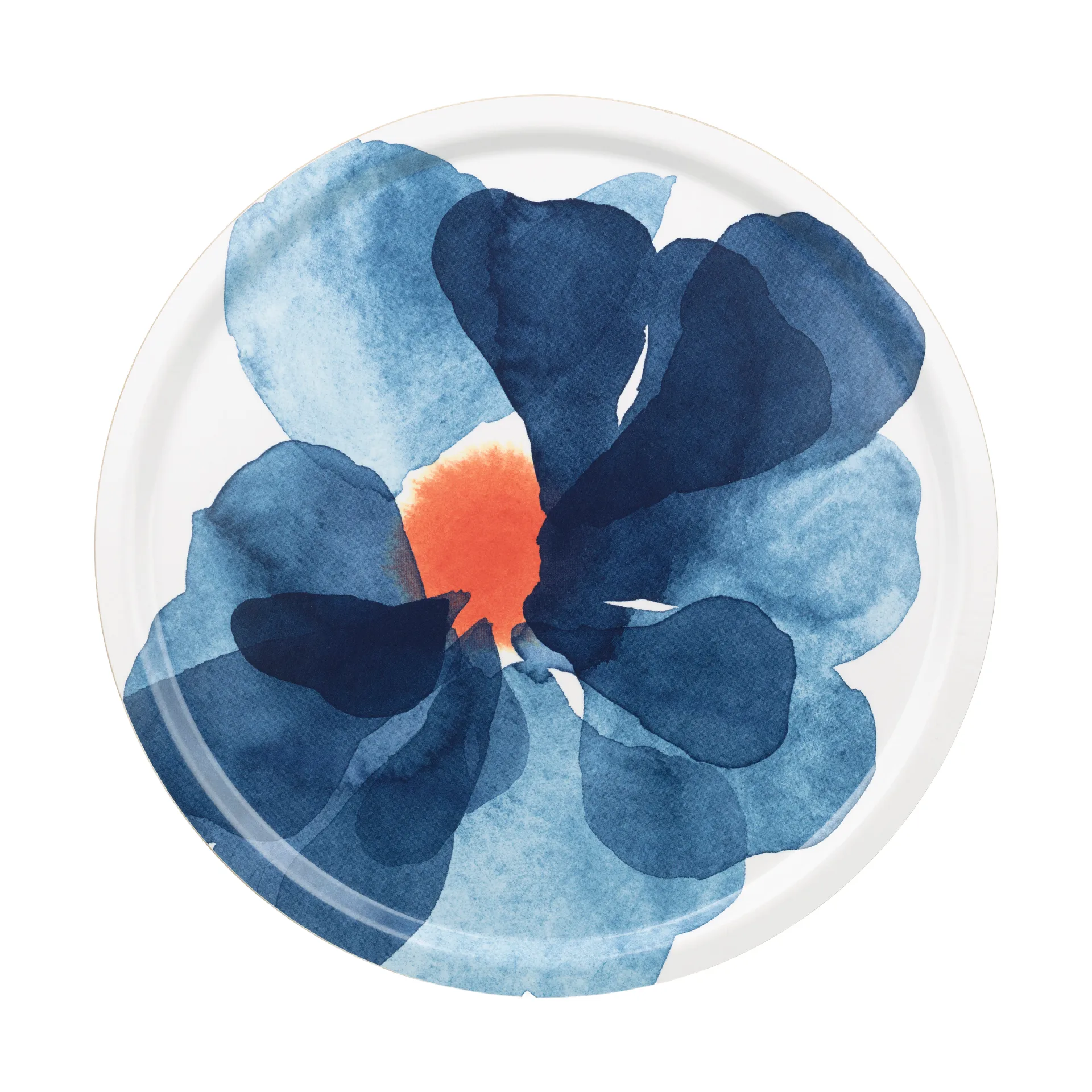 Valssi bricka Ø46 cm, White-blue-orange Marimekko
