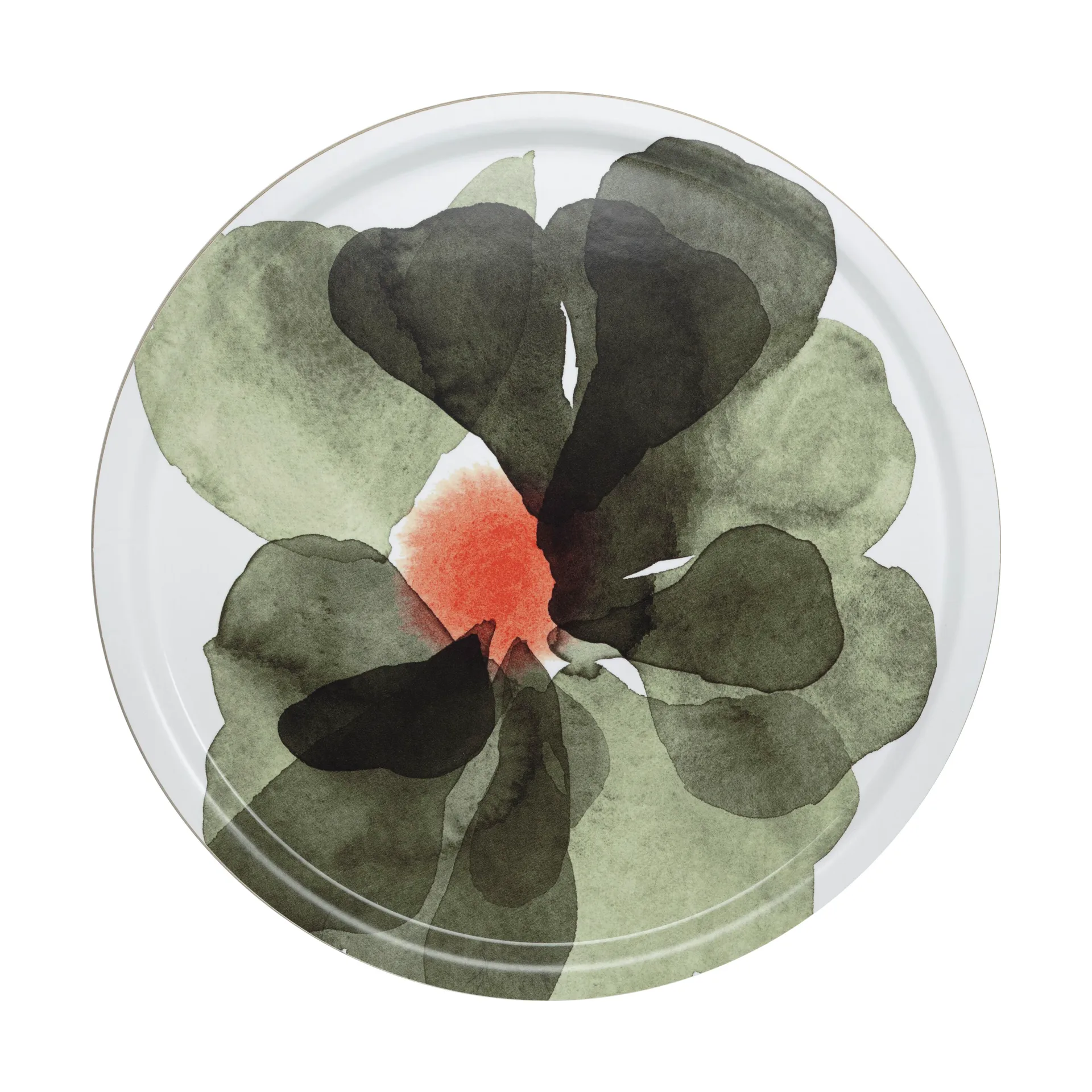 Valssi bricka Ø46 cm, White-forest green-tomato red Marimekko