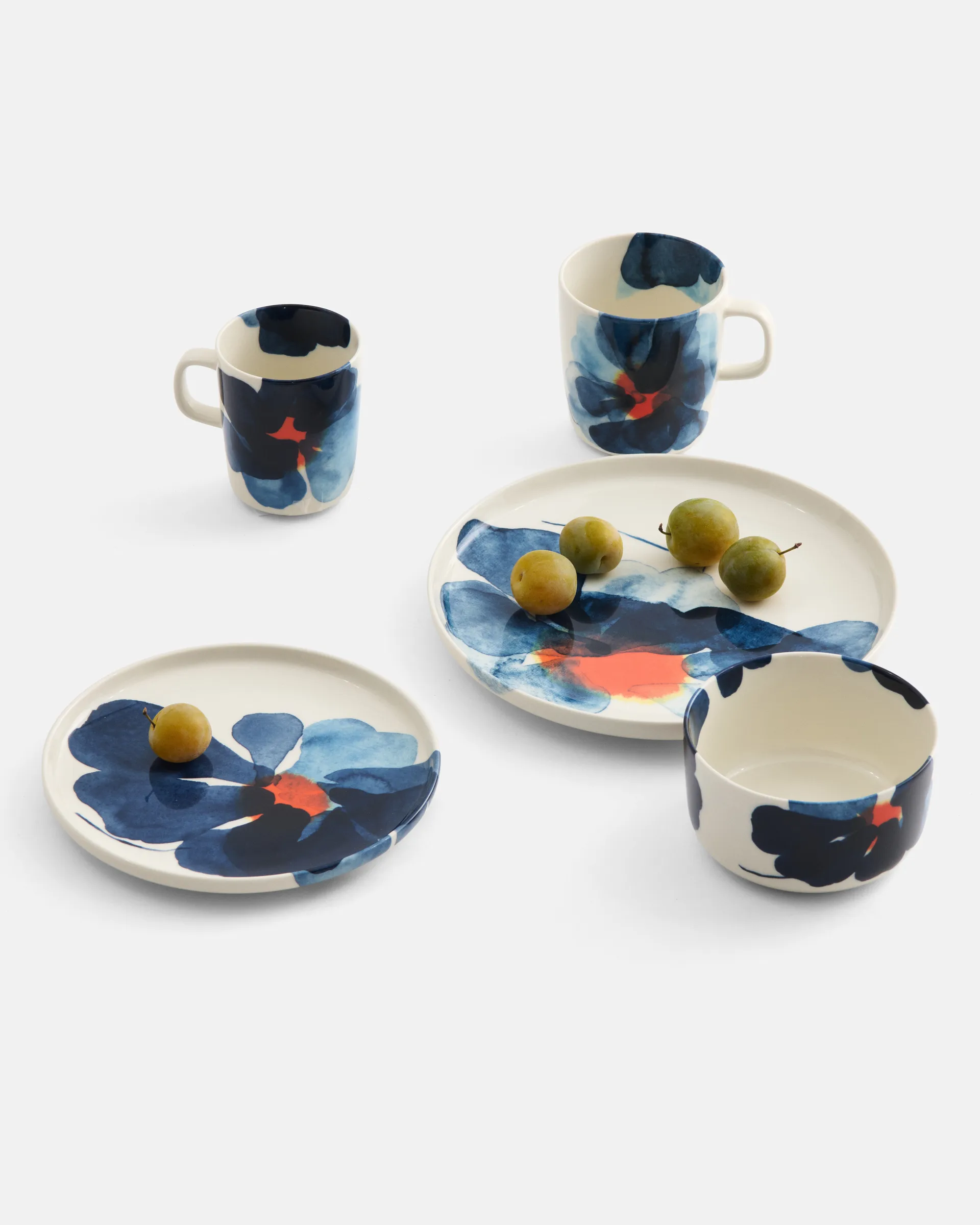 Valssi mugg 40 cl, White-blue-orange Marimekko