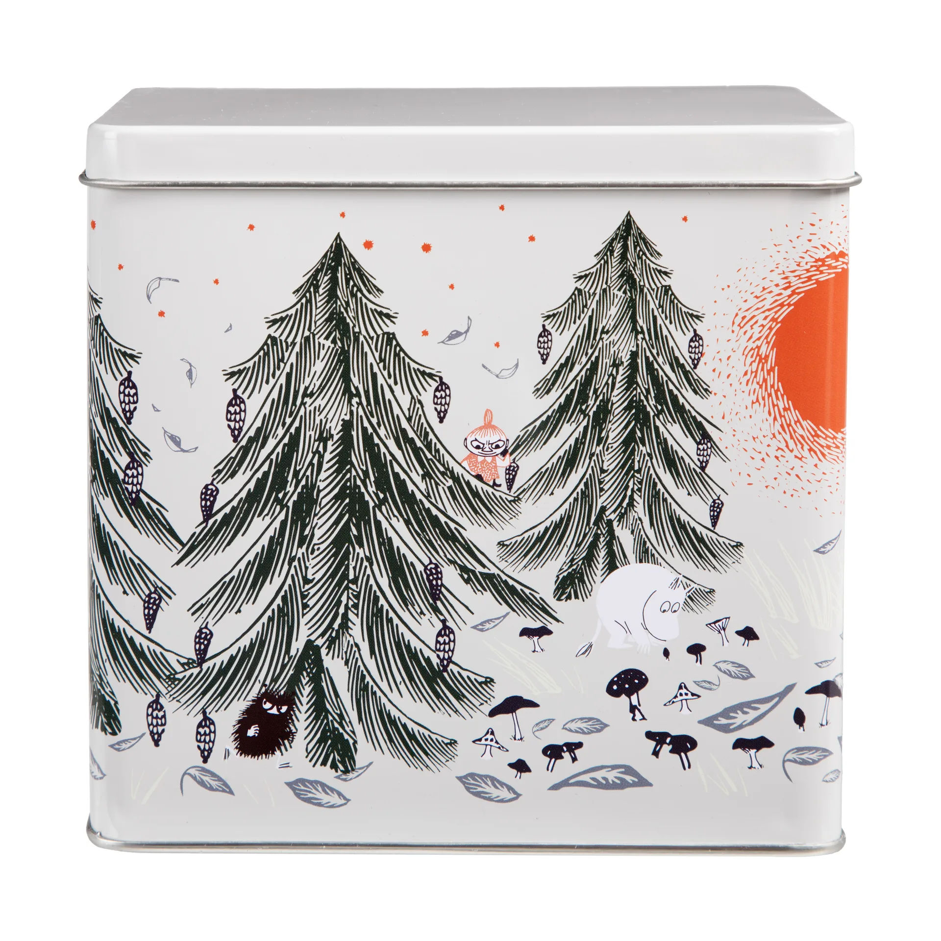 Mumin urskog avlång burk, Ljus, 15x14 cm Martinex