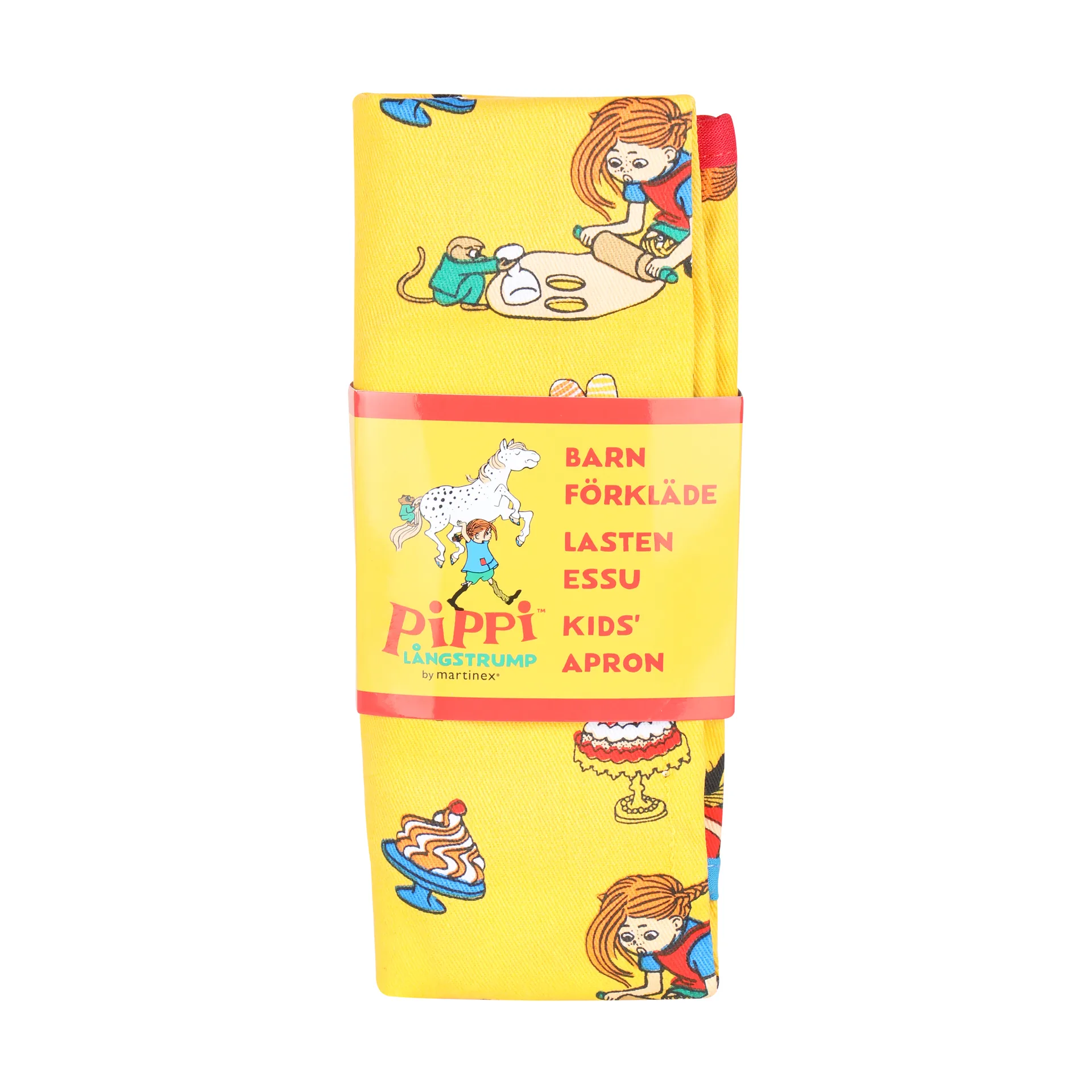 Pippi L bakar förkläde barn, Gul S, 39x47 cm Martinex