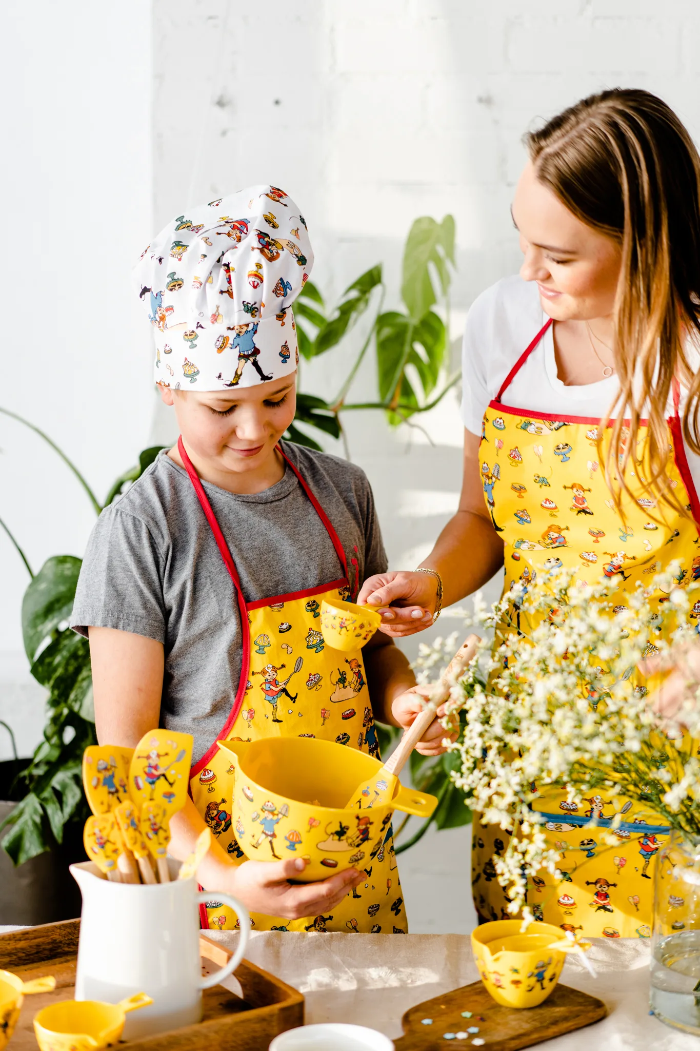 Pippi L bakar förkläde barn, Gul S, 39x47 cm Martinex