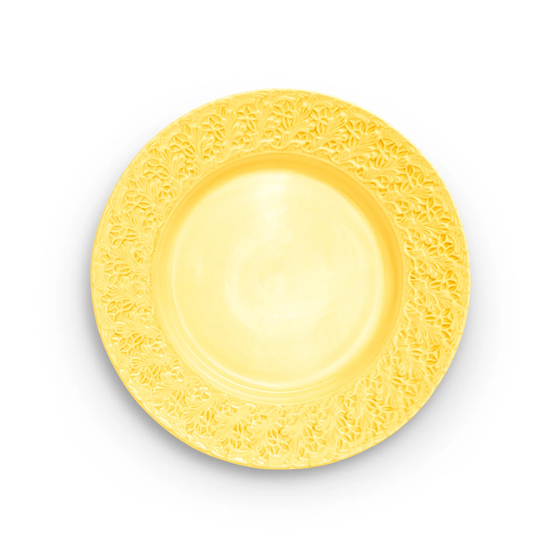 Lace tallrik 32 cm, Gul Mateus