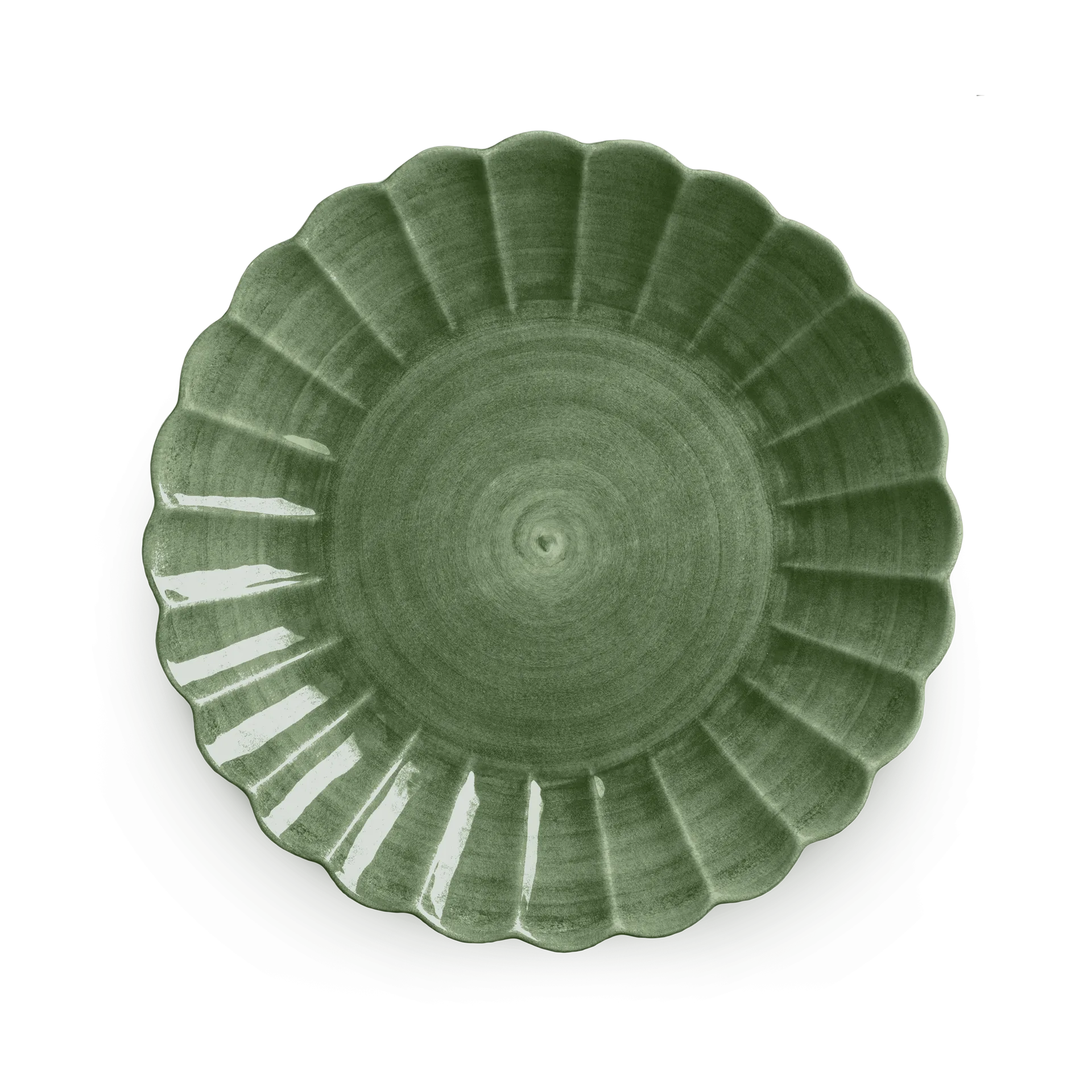 Oyster fat rund 42 cm, Forest green Mateus