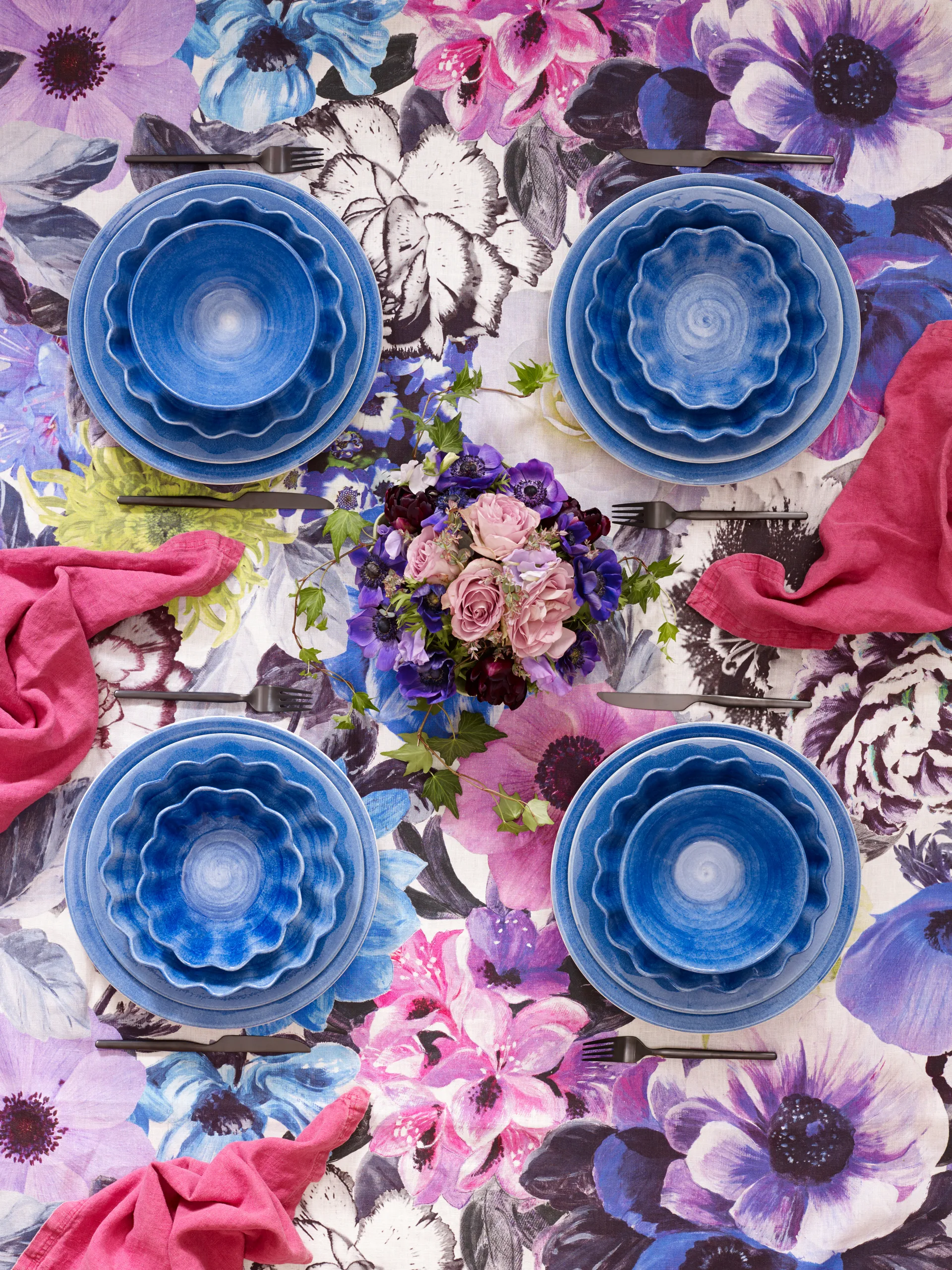 Oyster skål Ø24 cm, Ljusblå Mateus