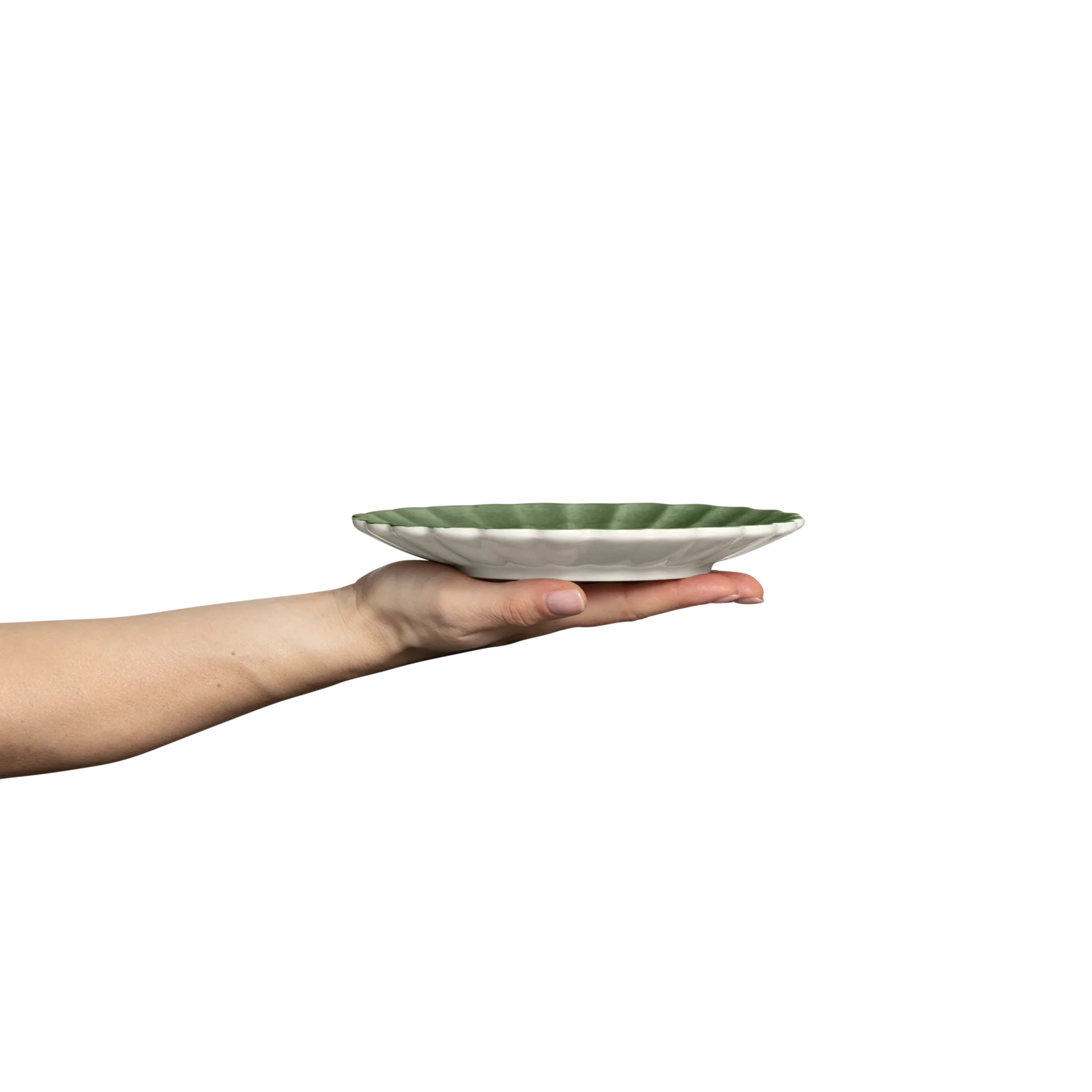Oyster tallrik 20 cm, Forest green Mateus