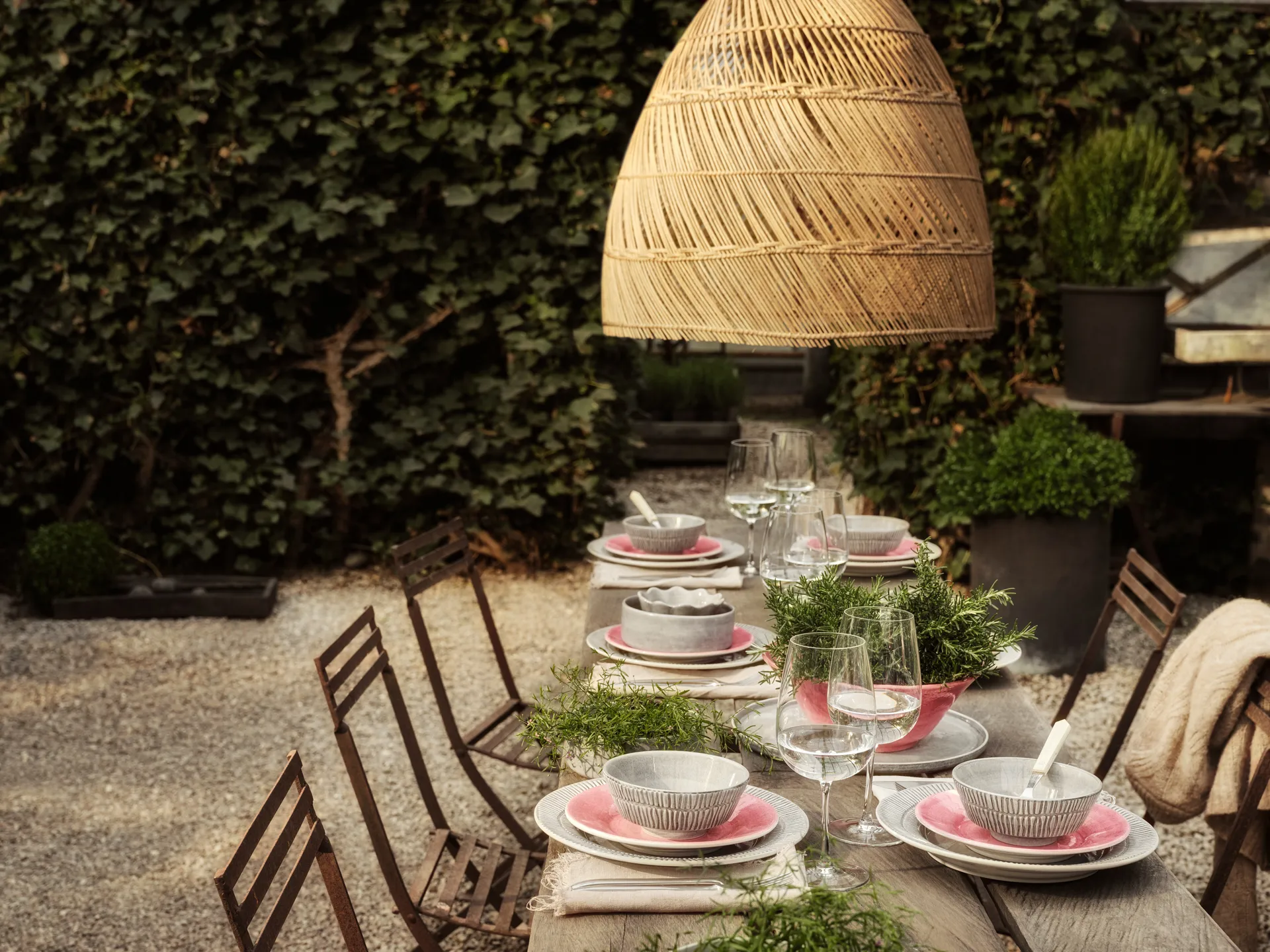 Stripes tallrik Ø28 cm, Sand Mateus