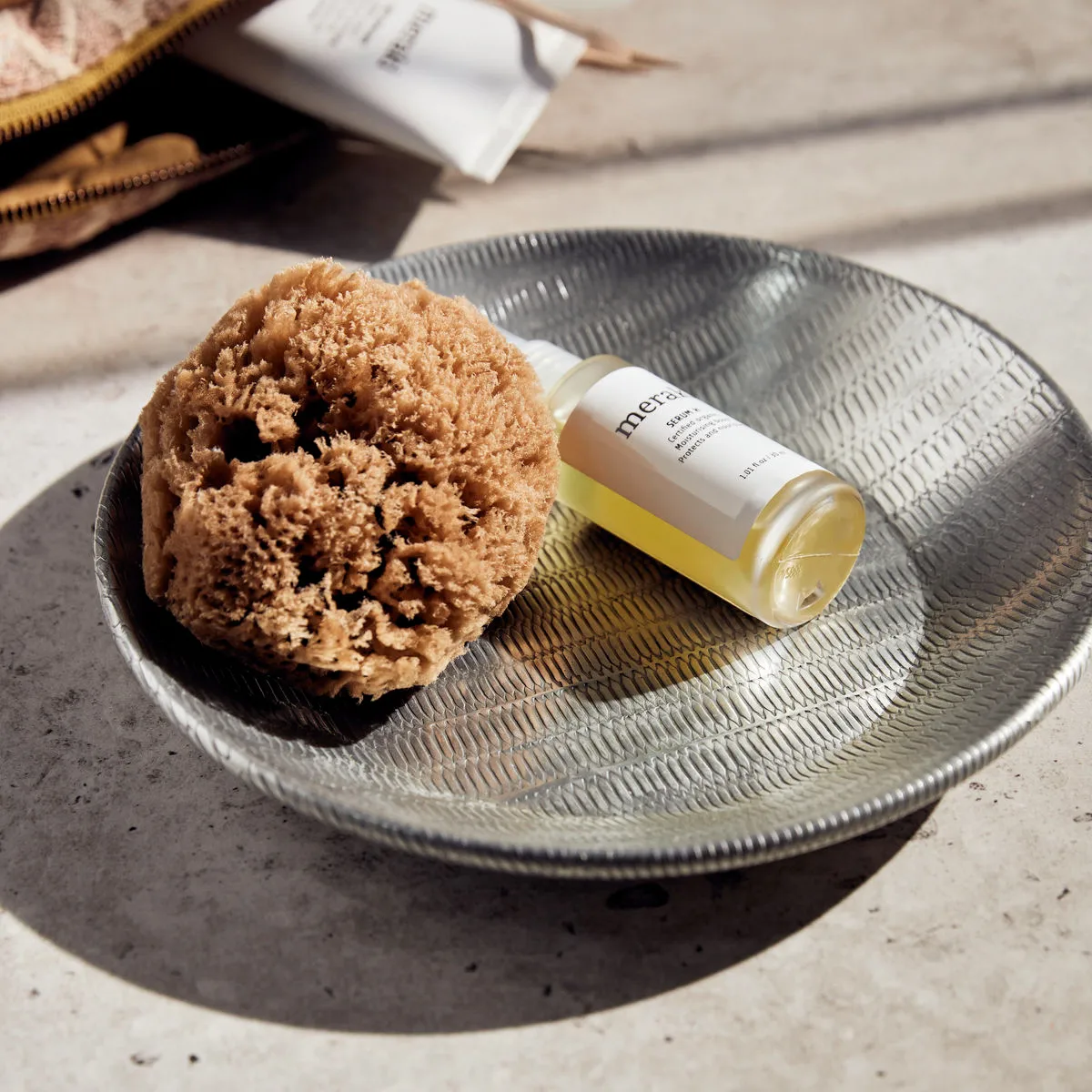 Malva bricka Ø20 cm, Antiksilver Meraki