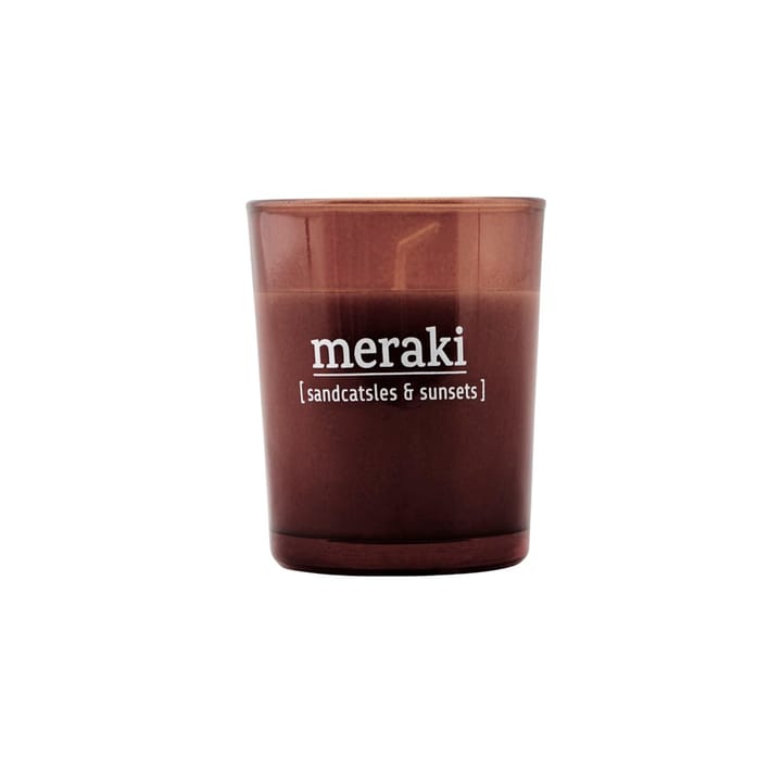 Meraki doftljus brunt glas 12 timmar, Sandcastles & sunsets Meraki