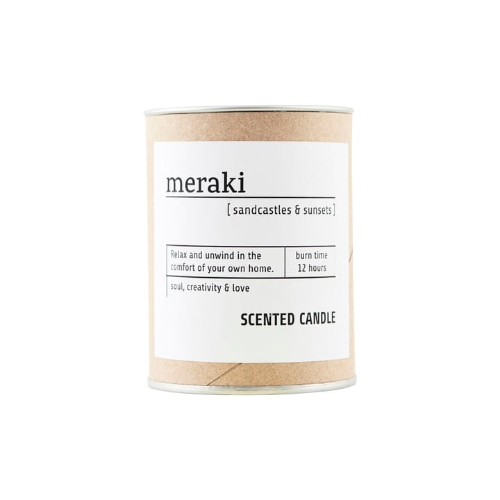 Meraki doftljus brunt glas 12 timmar, Sandcastles & sunsets Meraki