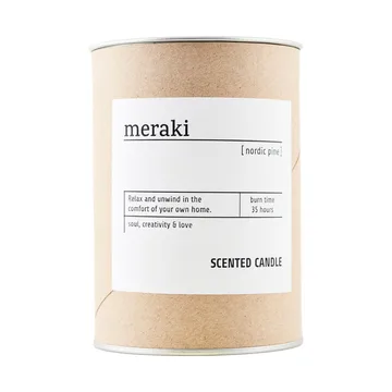 Meraki doftljus brunt glas 35 timmar - Nordic pine - Meraki