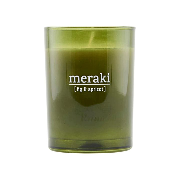 Meraki doftljus grönt glas 35 timmar, Fig-apricot Meraki