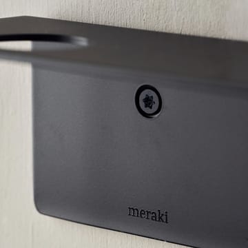 Meraki hylla med flaskhängare och krok - Borstad svart finish - Meraki