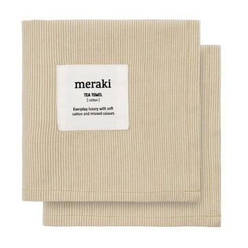 Meraki Verum kökshandduk 55×75 cm 2-pack Off white-safari