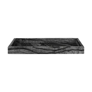 Läs mer om Mette Ditmer Marble dekorationsbricka 16x31 cm Svart-grå