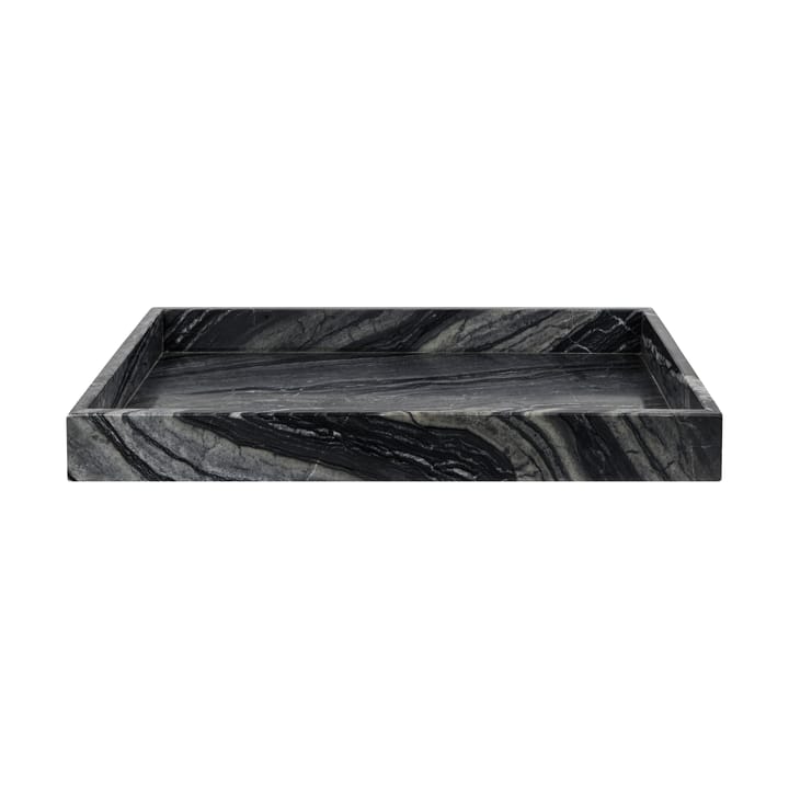 Marble dekorationsbricka large 30x40 cm - Black-grey - Mette Ditmer