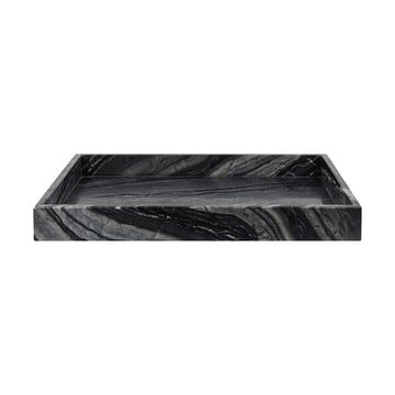 Mette Ditmer Marble dekorationsbricka large 30×40 cm Black-grey