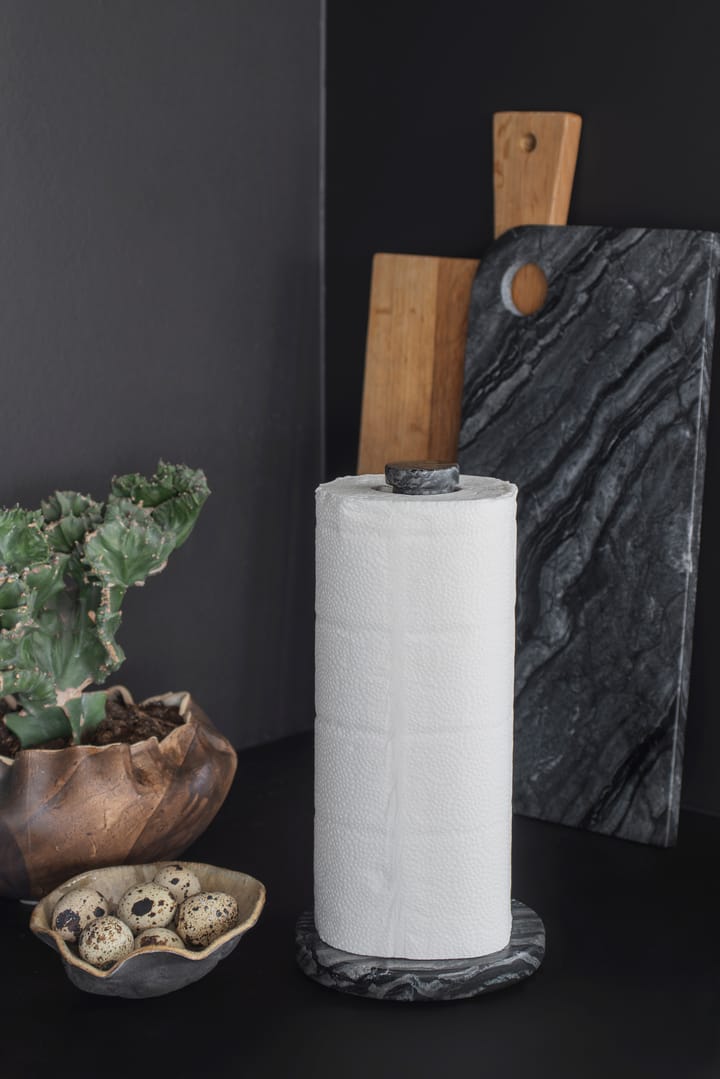 Marble hushållspappershållare, Black-grey Mette Ditmer