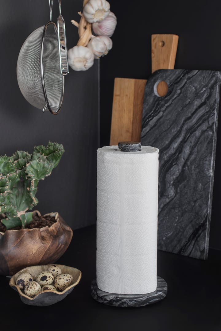 Marble hushållspappershållare, Black-grey Mette Ditmer