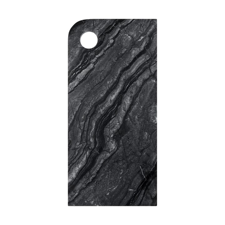 Marble serveringsbricka large 18x38 cm, Black-grey Mette Ditmer