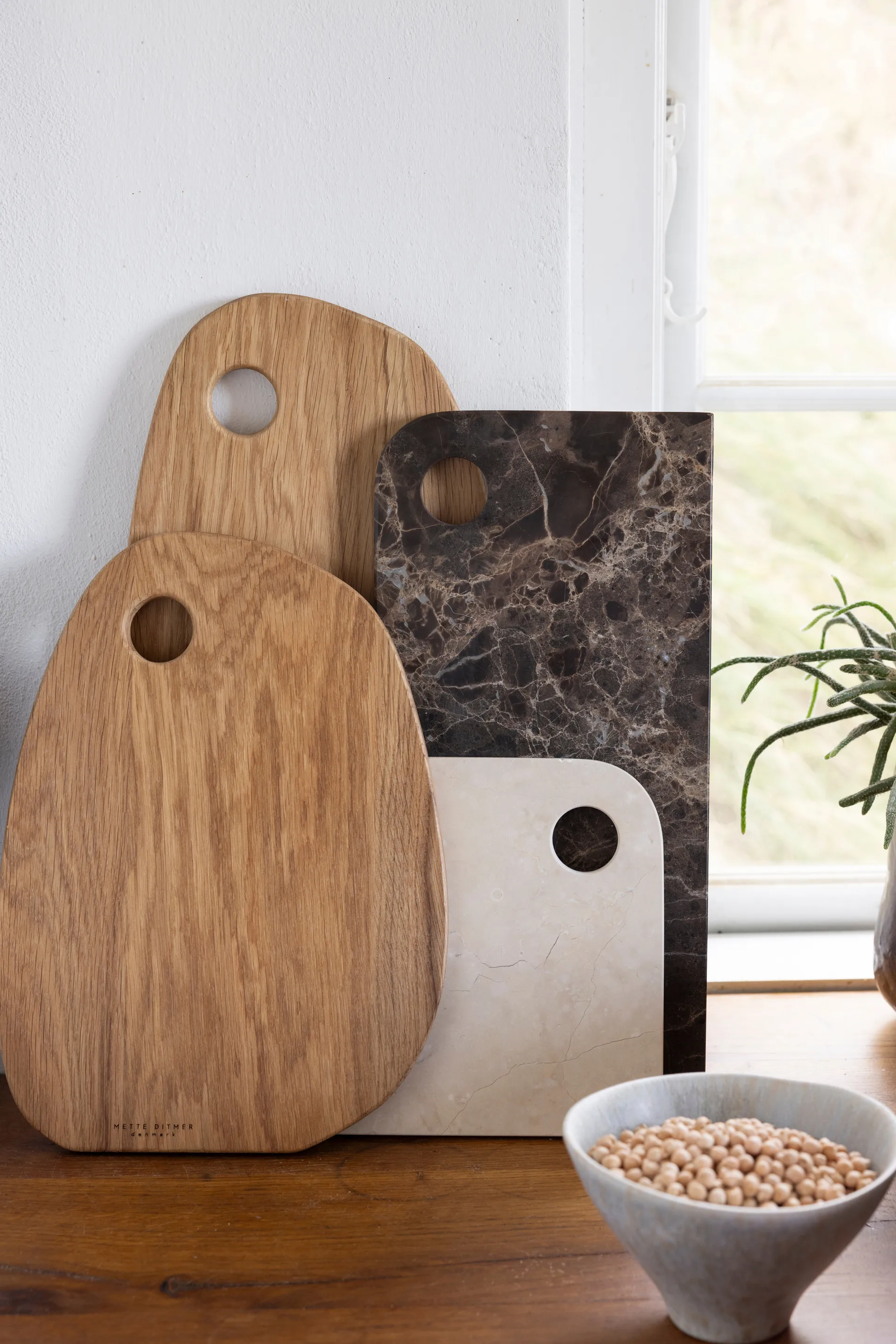 Marble serveringsbricka medium 20x30 cm, Sand Mette Ditmer